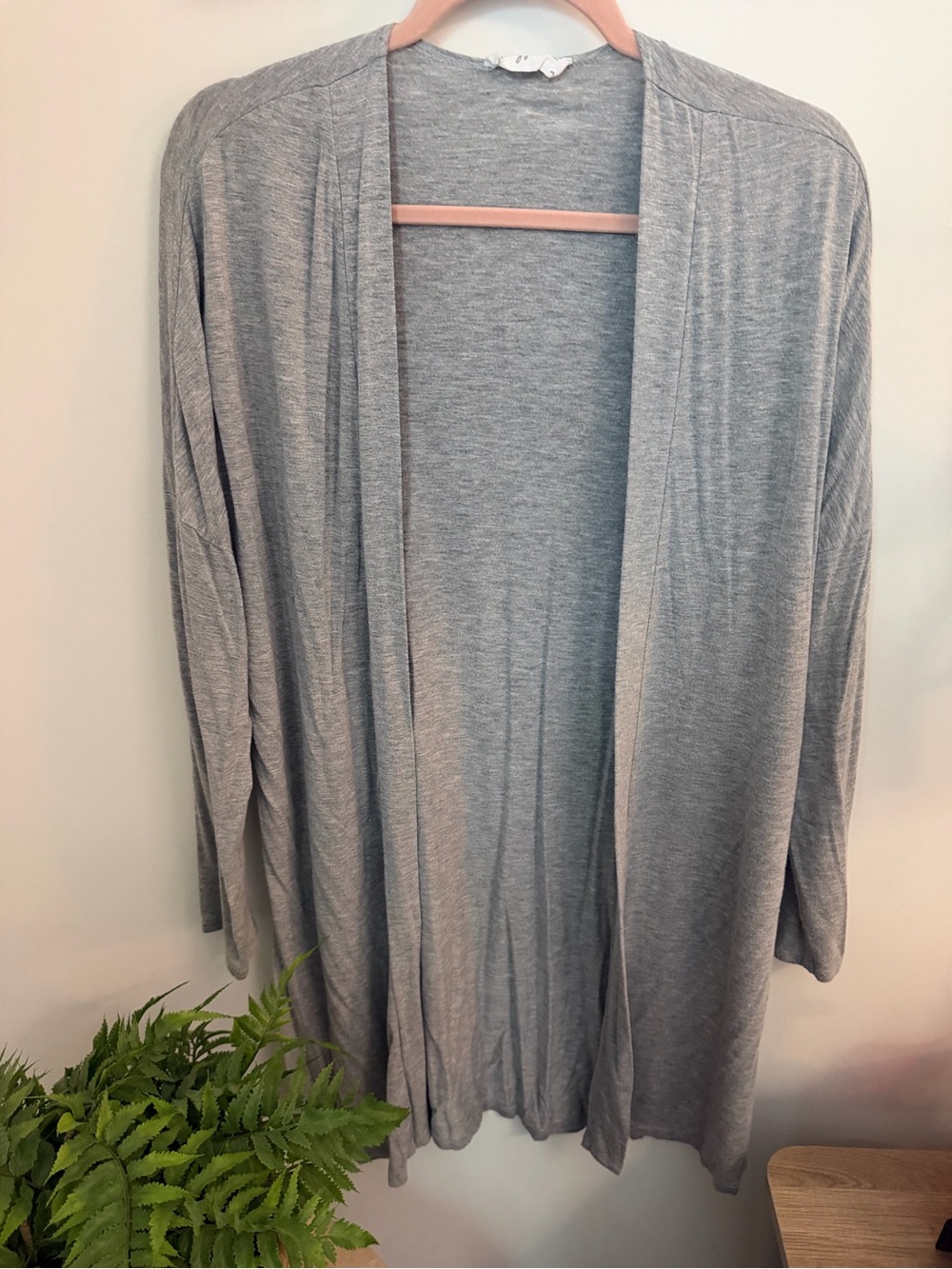 CJLA Lightweight Gray Open-Front Women's Cardigan